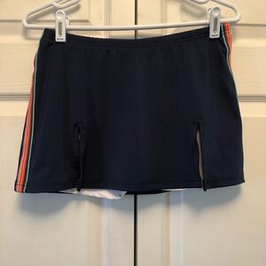 Aspire Navy Blue Striped Tennis Skirt Size S